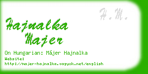 hajnalka majer business card